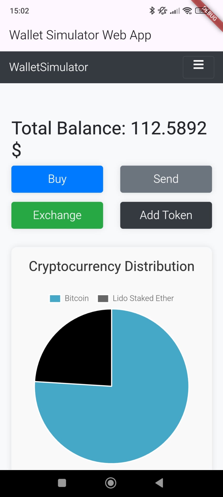 Vista previa de la aplicación Flutter